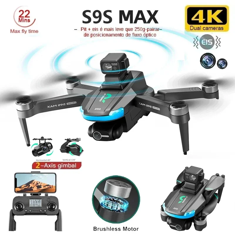 جديد S9S ماكس طائرة صغيرة بدون - مراجعة Drone Camera Hd وسعره