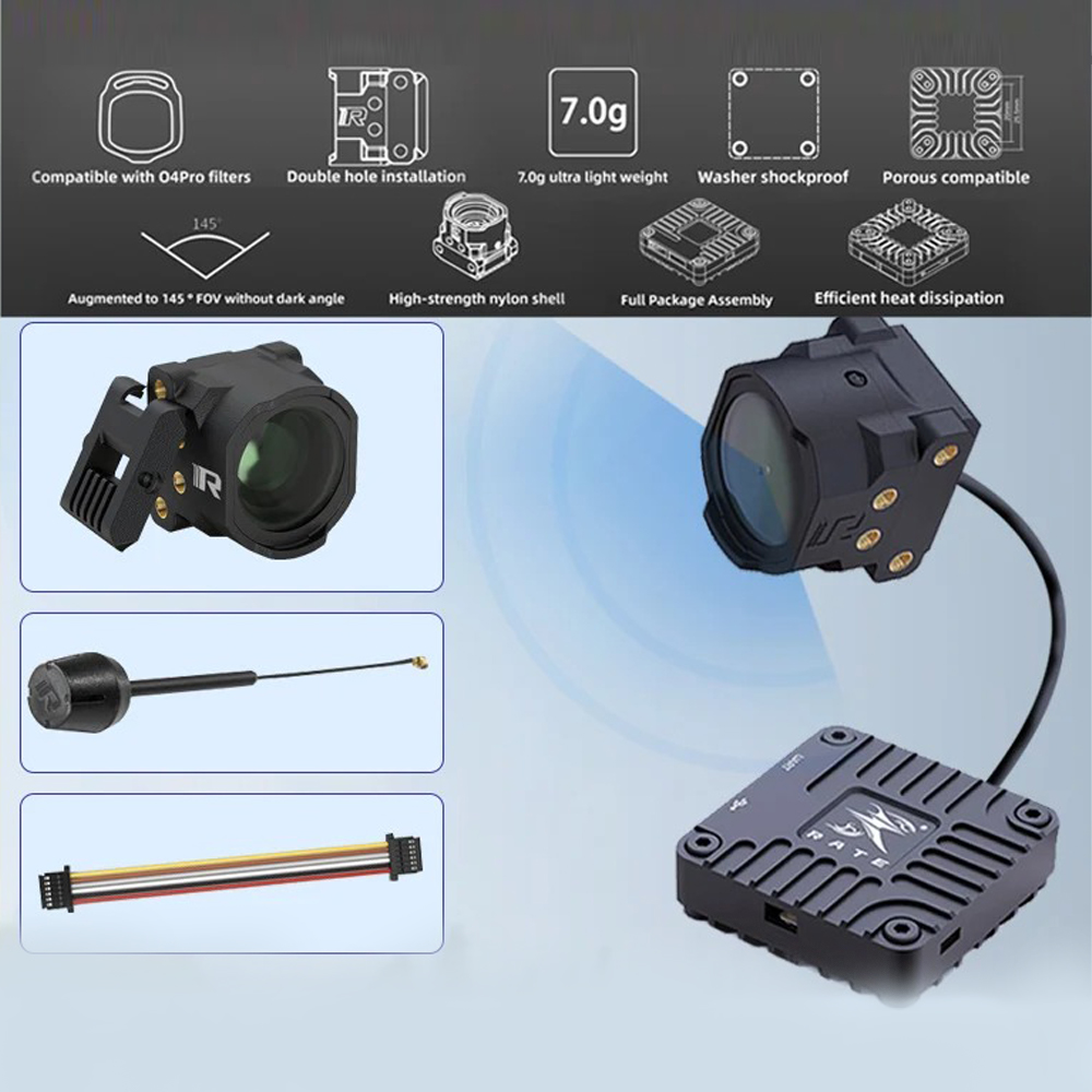 وحدة هوائية RATE O4 Lite مع عد - مراجعة Drone Camera Wide Angle وسعره